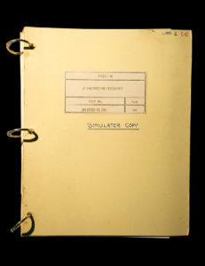 Apollo16-LM-Checklist, im Simulator verwendet